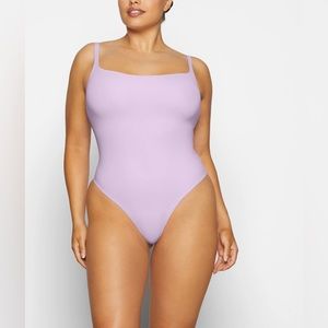 NWT Skims Fits Everybody Square Neck Thong Bodysuit in Sugar Plum Size 3XL